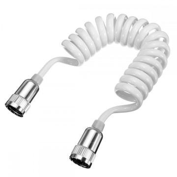 White PVC Spring-Shape Shower Hose for Bathroom kitchen