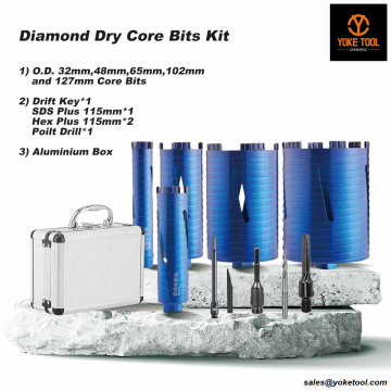 Sawing & Drilling Dry Diamond Core Drill Kit 11 piece