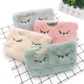 Popular simple color embroidery partysu pu pencil case