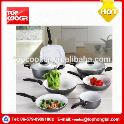 9PCS Aluminium Ceramic Kitchen Cookware Sets