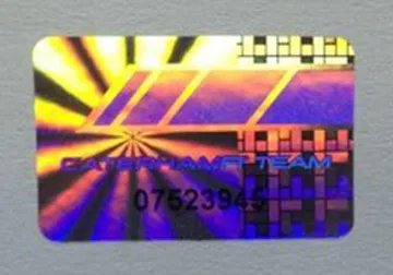 Hot stamping 3d laser hologram ticket