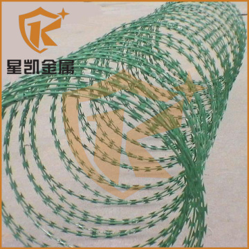 concertina single coiling razor wire, crossed concertina coils razor wire