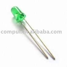5mm Round Green LED Diode with 400mcd Luminous Intensity and 2.0 to 2.5V Forward Voltage