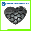 Delicious Chocolate packed by black Plastic heart shape inserts tray product with factory price
