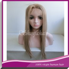 human hair brazilian lace wig,virgin full lace wig,straight glueless wig