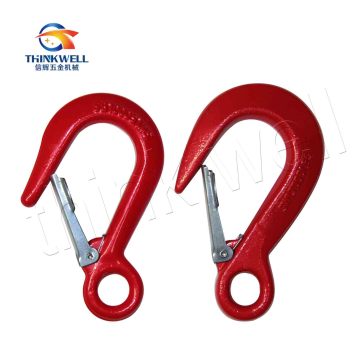 Red Rigid Round Eye Snap Hook