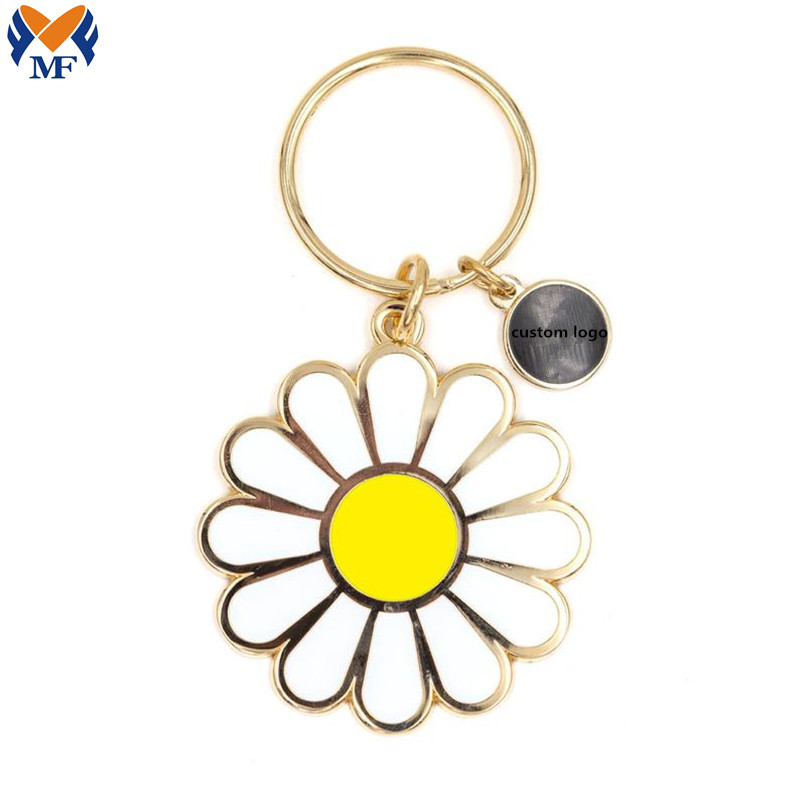 Metal Customized Logo Sun Senamel Keychain