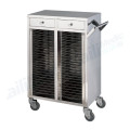 Stainless Steel Patient Dossier Trolley Hospital