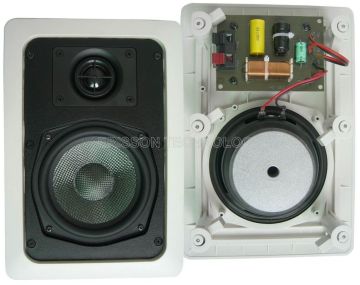 25w 5.25" White Installing In Wall Speakers With Fiberglass Cone