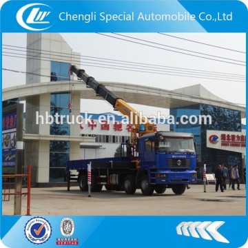 Shacman 8x4 16 ton staight arm lifting crane lorry