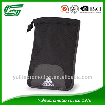 Poly Mesh drawstring pouch with brand print