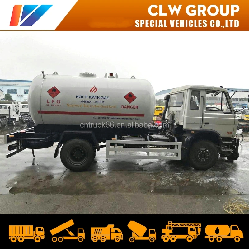 7tons 8tons 12cbm LPG Bobtail Truck Dongfeng Cooking mobile Gas Cylinder Refueling Truck for sale