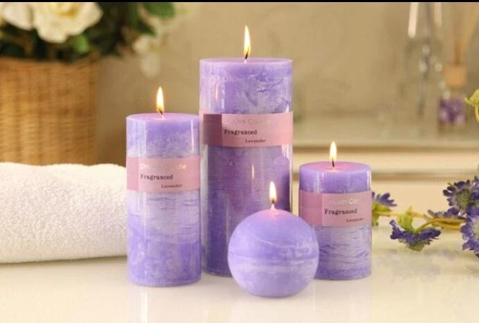 Decorative Pillar Wax Candle for Household and Party Use
