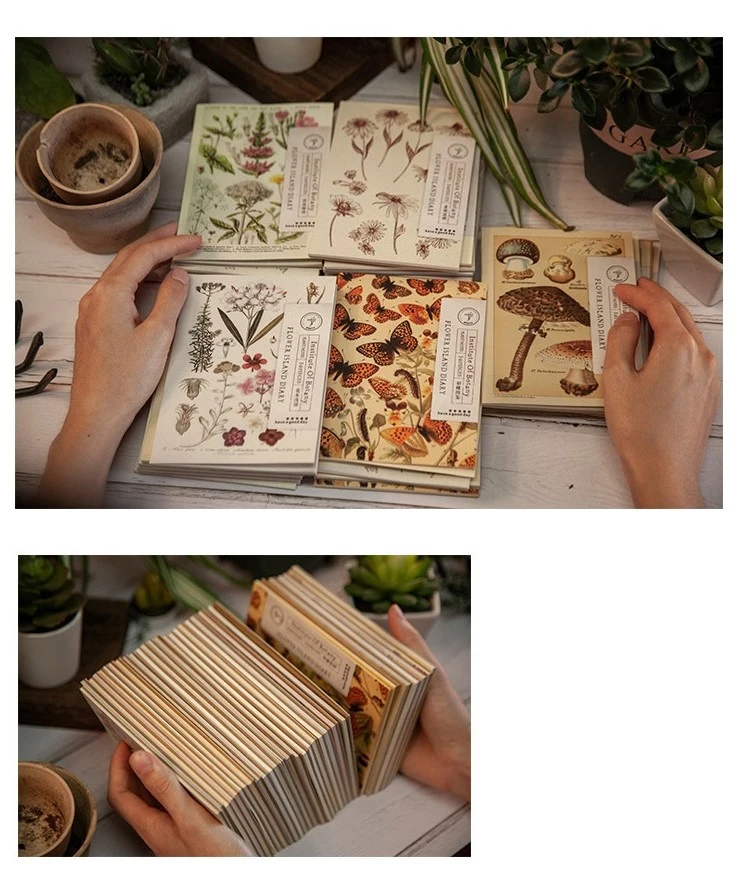 Flower Plants Printing Design DIY Scrapbook Notes Pad