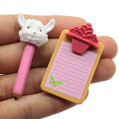 Big Size Kawii Simulation Pencils With Sheep Head Decoration 3D Ornament Miniatures Children Doll House Decoration