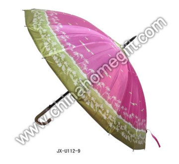 Colorful Straight Umbrella with J Handle