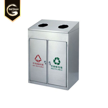 Poubelles à compartiments métalliques