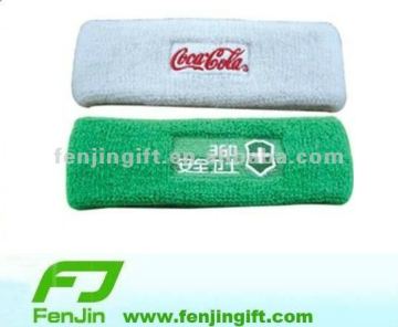 custom cotton terry advertising sports headband