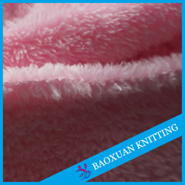 100%polyester sherpa long plush pile fabric