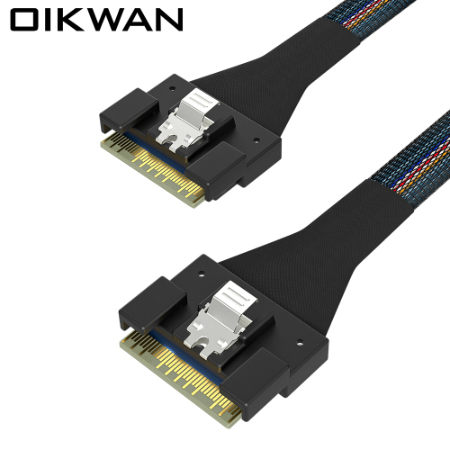 Slimsas SFF-8654 8i hingga 8i kabel Slimsas X8 Cable Slimsas Connector