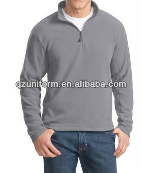 Men's fleece lining turtle neck long sleeve polo t shirt without hooded