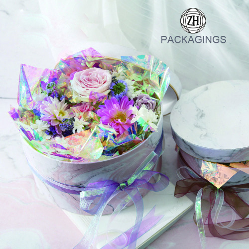 High end cardboard round flower box wholesale