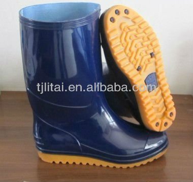 PVC Blue shiny rian boots