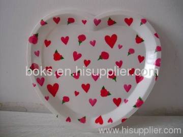 Plastic Heart Shape Plate For Valentine Gift?