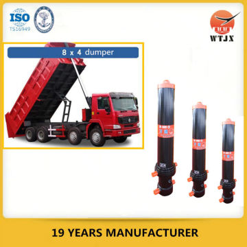 telescopic hydraulic cylinder for hoppers
