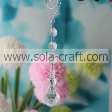 Vente chaude 17.5 CM Clair Transparent Grade A Acrylique Pleine Facette Bulle De Mariage Arbre Perles Drop Fitting