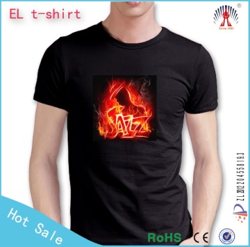 voice activated el t shirts/affliction el t shirts/make led t shirt