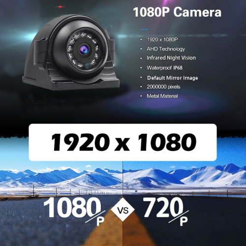 1920*1080p AHD Widok z boku aparat 12 V dla autobusu Monitorowanie pojazdu IR Nocne Vision Surveillance kamera IP68 Wodoodporna