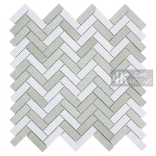 Herringbone Kitchen Glass Mosaic Backsplash