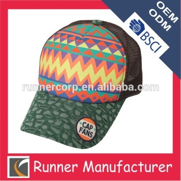 printing stylish cap with mesh back