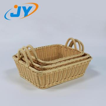 PP rattan basket with handle