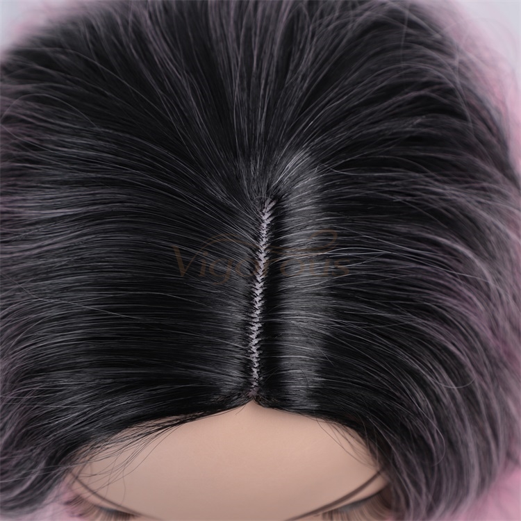Vigorous 14 Inch Curly Wave Short Bob Wigs Ombre Light Pink Synthetic Cosplay Pastel Wig for Girl Costume Christmas Party