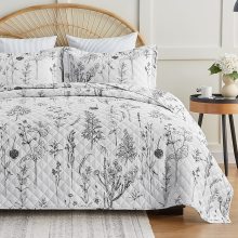 Microfiber Bedspread Set - Soft Brushed Coverlet for King/Queen/Full Size