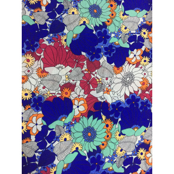 Flower Design Polyester Bubble Crepe Printing Fabric