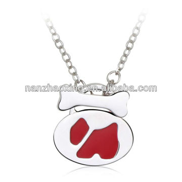 OUXI Red Necklace with Dog Bone Pendant