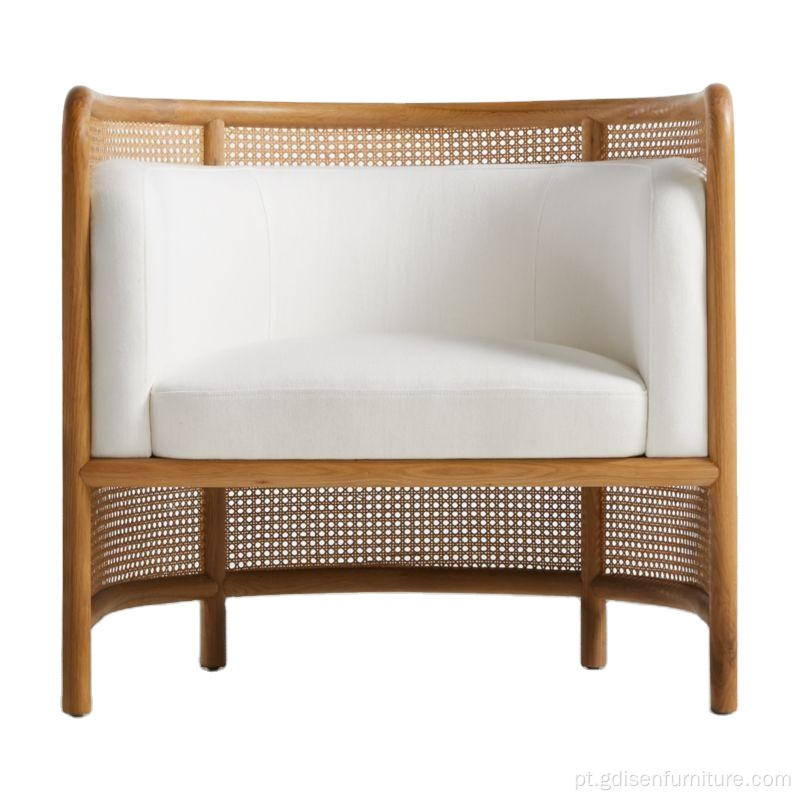 Cadeira Otomana Moderna Fields Back Back White Chair