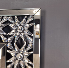 Anti-fog glass hanging mirror in the bathroom