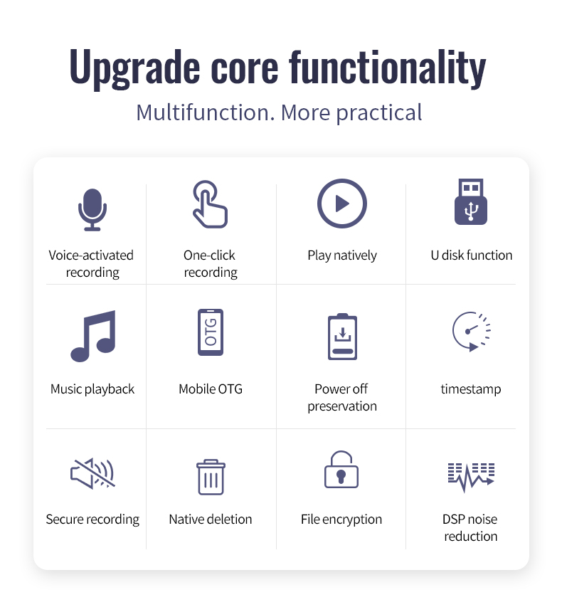 High Quality Q2 Portable And Durable recorder Dictaphone Digital Recorder Small Voice Recorder magndigital voice recording key