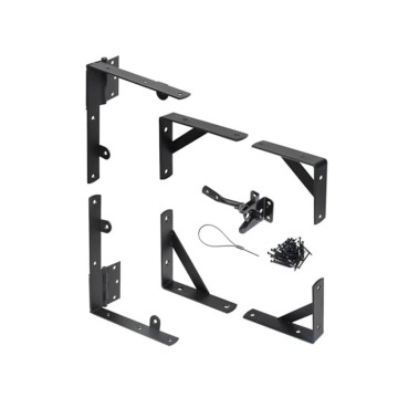 Durable aluminum window frame brackets for suspended shelves