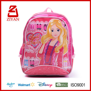 kids pink cute fashionable backpack bag for school girls