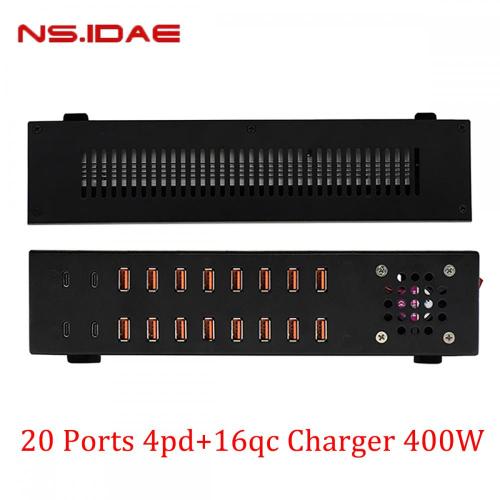20 poorten Type-C 4PD+16qc Charger 400W