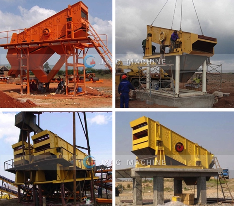 Mining process sand vibrating screen for separating