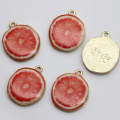 Assortiment de fruits émail breloques à la main fraise pastèque alliage pendentifs boucle d&#39;oreille collier accessoires ornement bricolage