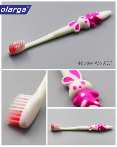 White/red animal shape small head kids pet toothbrush