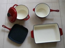 Cast iron enamel cookware kitchenware bakeware