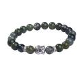 8MM Aquatic Agate Buddhism Prayer Beads Bracelet